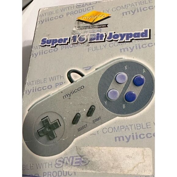 New Myiicco 16 Bit Joypad Controller for Super Nintendo SNES System Control Pad - Picture 2 of 4